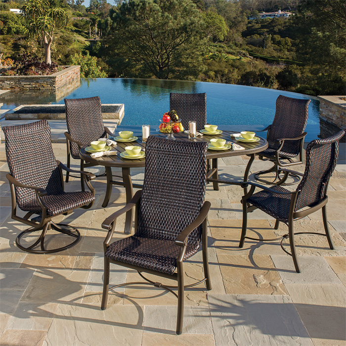 Outdoor dining furniture, Patio table top,  Tropitone